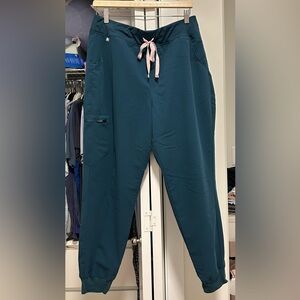 Figs high-waisted Jamora jogger caribbean blue scrub pants